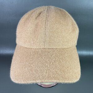 Quince Women's Hat Size XS/S Tan Cashmere Sherpa Lined Adjustable Unisex Cap